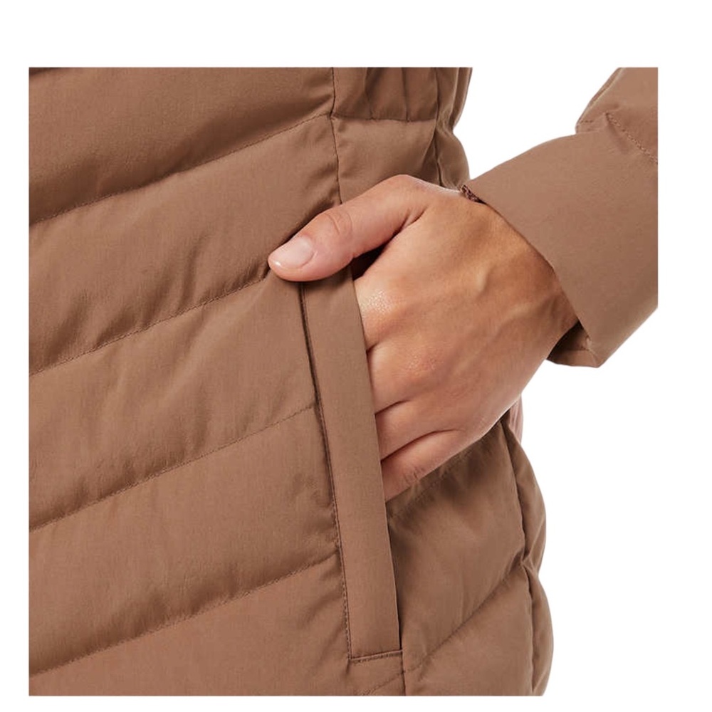 Women's 32 Degrees 3X 3XL Power Tech Jacket Coat Quilted Brown Lightweight Hood - Picture 6 of 13